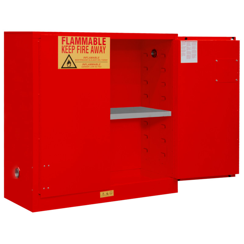 Durham Flammable Storage - 30 Gallon - Manual Close - Red