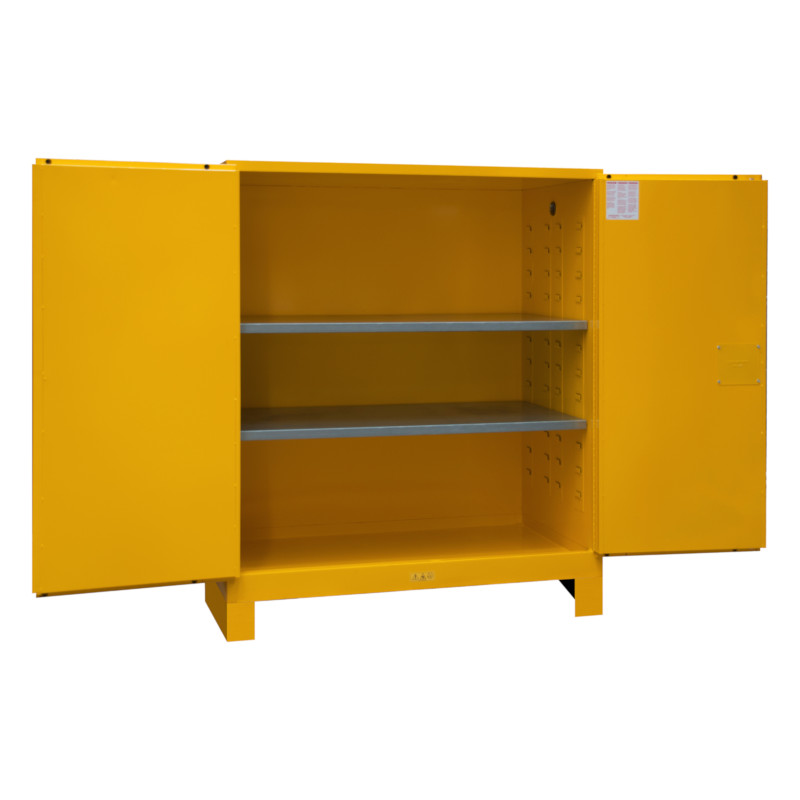 Durham Flammable Storage with Legs - 120 Gallon - Manual Close - Yellow