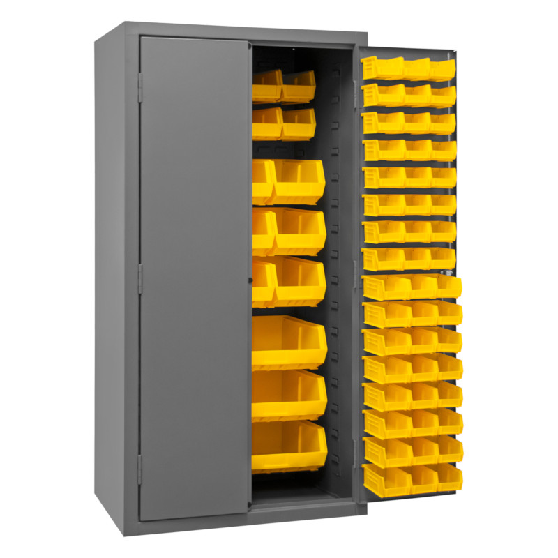 Durham Cabinet - 126 Yellow Bins - 36 x 24 x 72