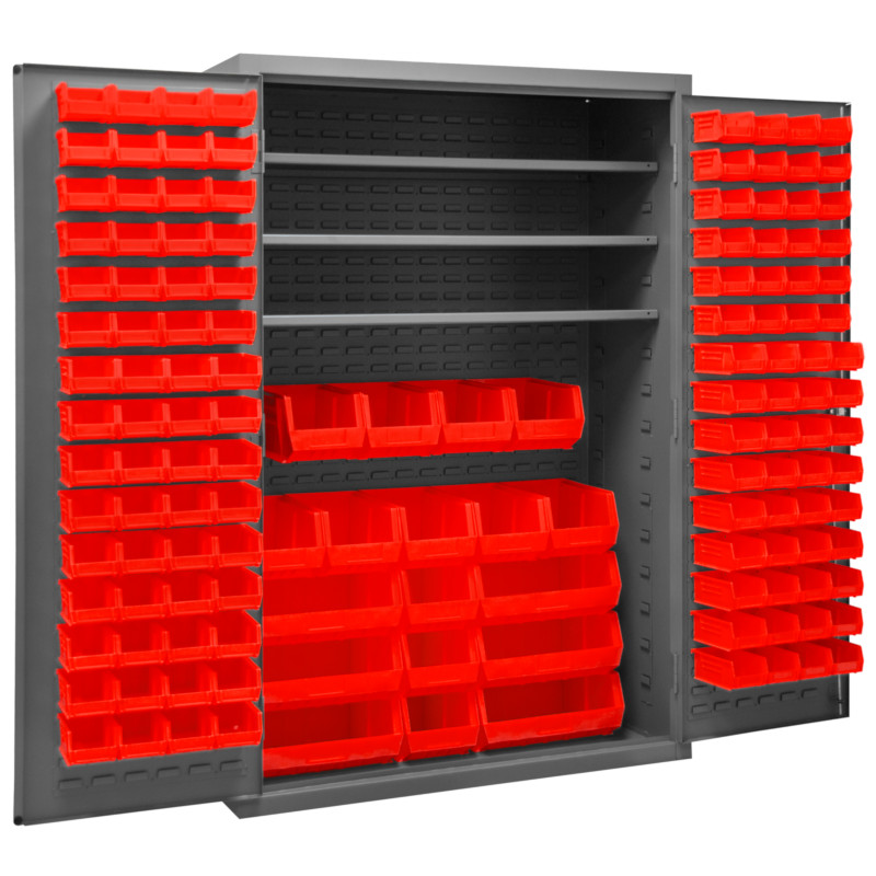 Durham Cabinet - 3 Shelves - 138 Bins - 48 in x 24 in x 72 in