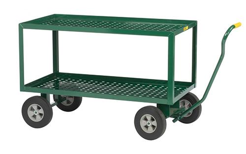Little Giant 2-Shelf Wagon Truck with Perforated Deck 2LDWP-2448-10-G