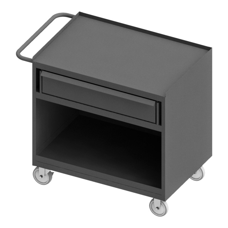 Durham Mobile Bench Cabinet with 1 Drawer and Steel Top