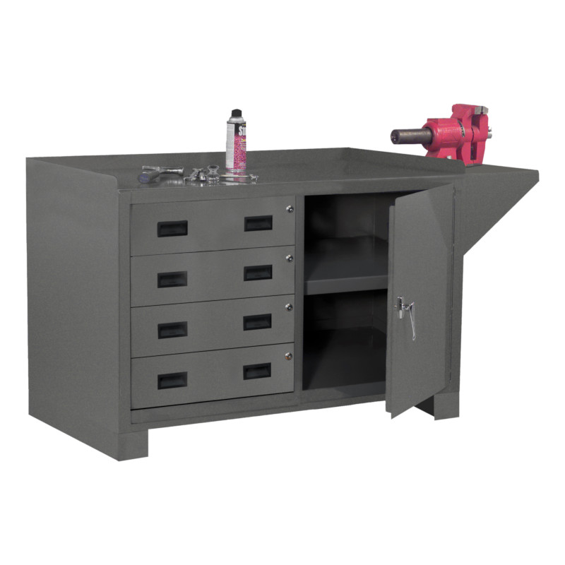 Stationary Workstation with 4 Drawers