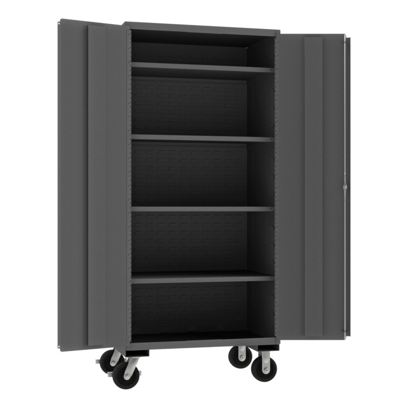 Durham 14 Gauge Mobile Cabinet with 4 Adjustable Shelves