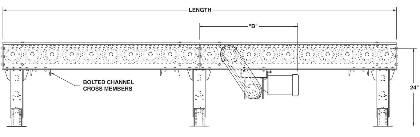 3530CDLR Heavy Duty Chain Driven Live Roller Conveyors
