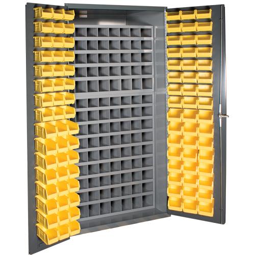 36 Inch Wide Small Parts Storage With 112 Steel Pigeon Hole Bins