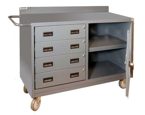Durham 48 Inch Wide Mobile Cabinet with Lockable Storage Compartment Model No. 2221-95