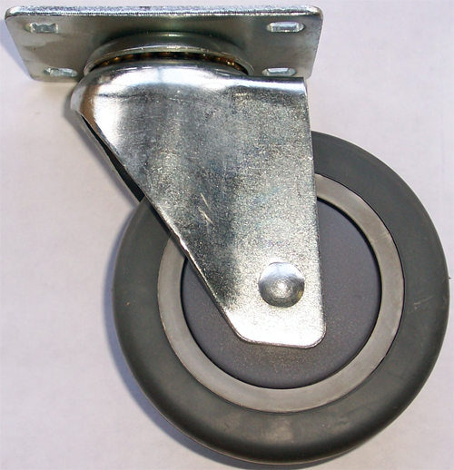 Stromberg CA4 Series Gray Rubber Swivel Casters
