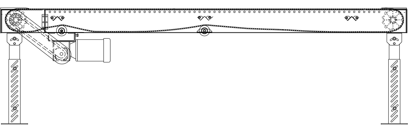 700RR Series 400 Raised Rib Plastic Belt Conveyors