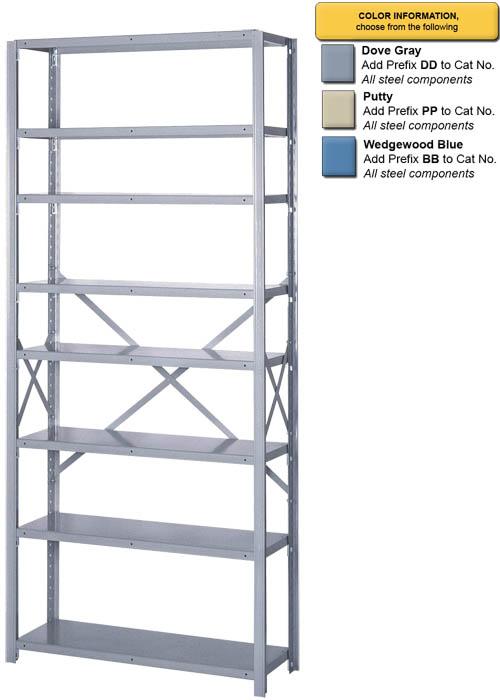 8000 Series Open Steel Shelving - 36