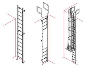 Ladder Industries Access Ladders - Basic Model with Cage