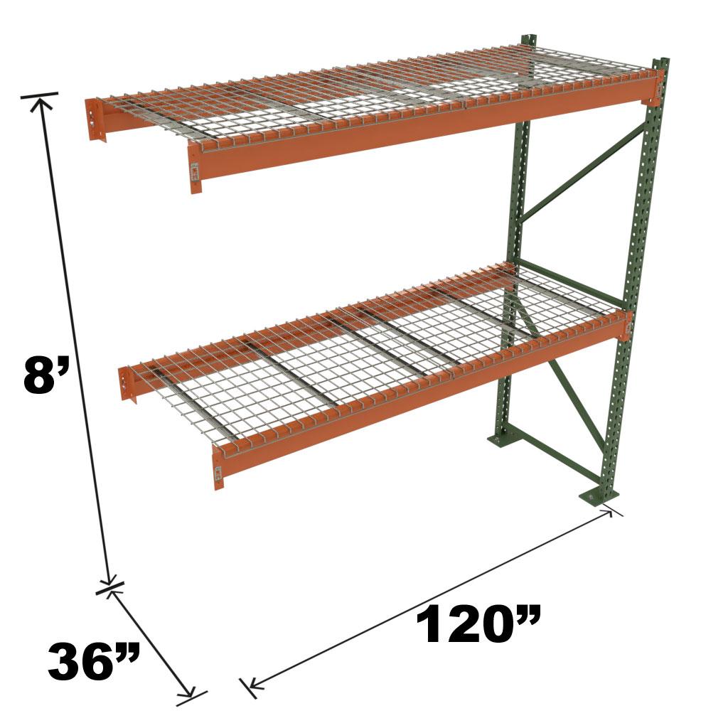 Stromberg Teardrop Storage Rack - Add-on Unit with Deck - 120 in x 36 in x 8 ft