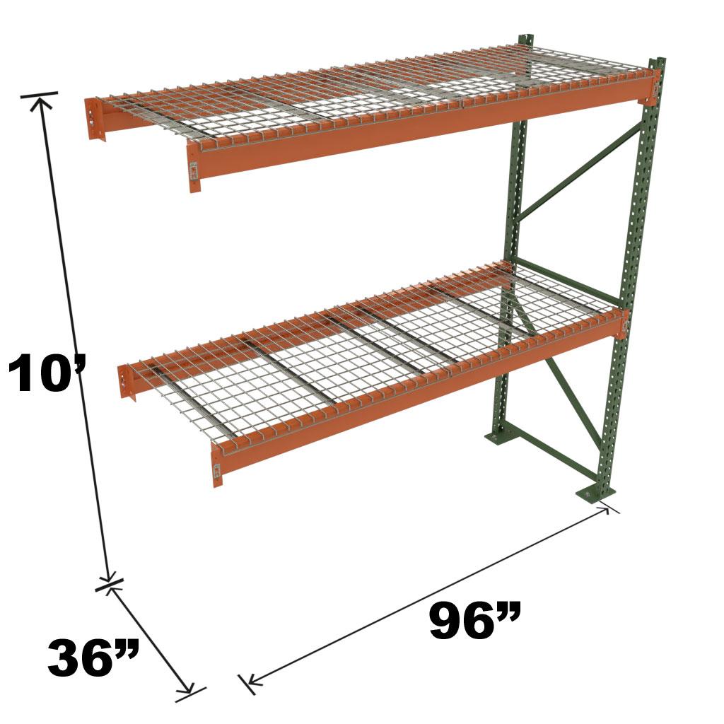 Stromberg Teardrop Storage Rack - Add-on Unit with Deck - 96 in x 36 in x 10 ft
