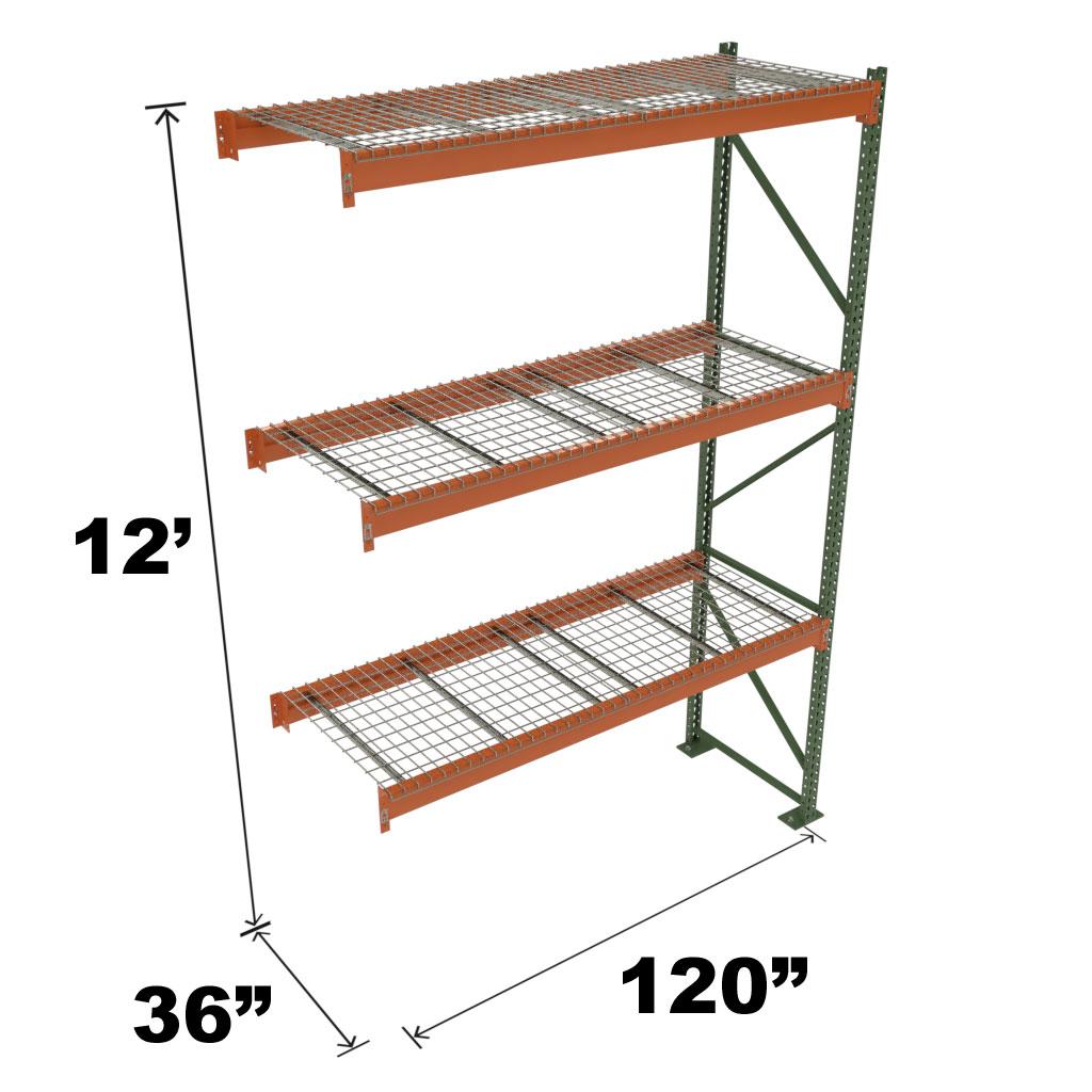 Stromberg Teardrop Storage Rack - Add-on Unit with Deck - 120 in x 36 in x 12 ft
