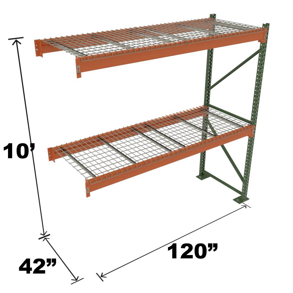 Stromberg Teardrop Storage Rack - Add-on Unit with Deck - 120 in x 42 in x 10 ft