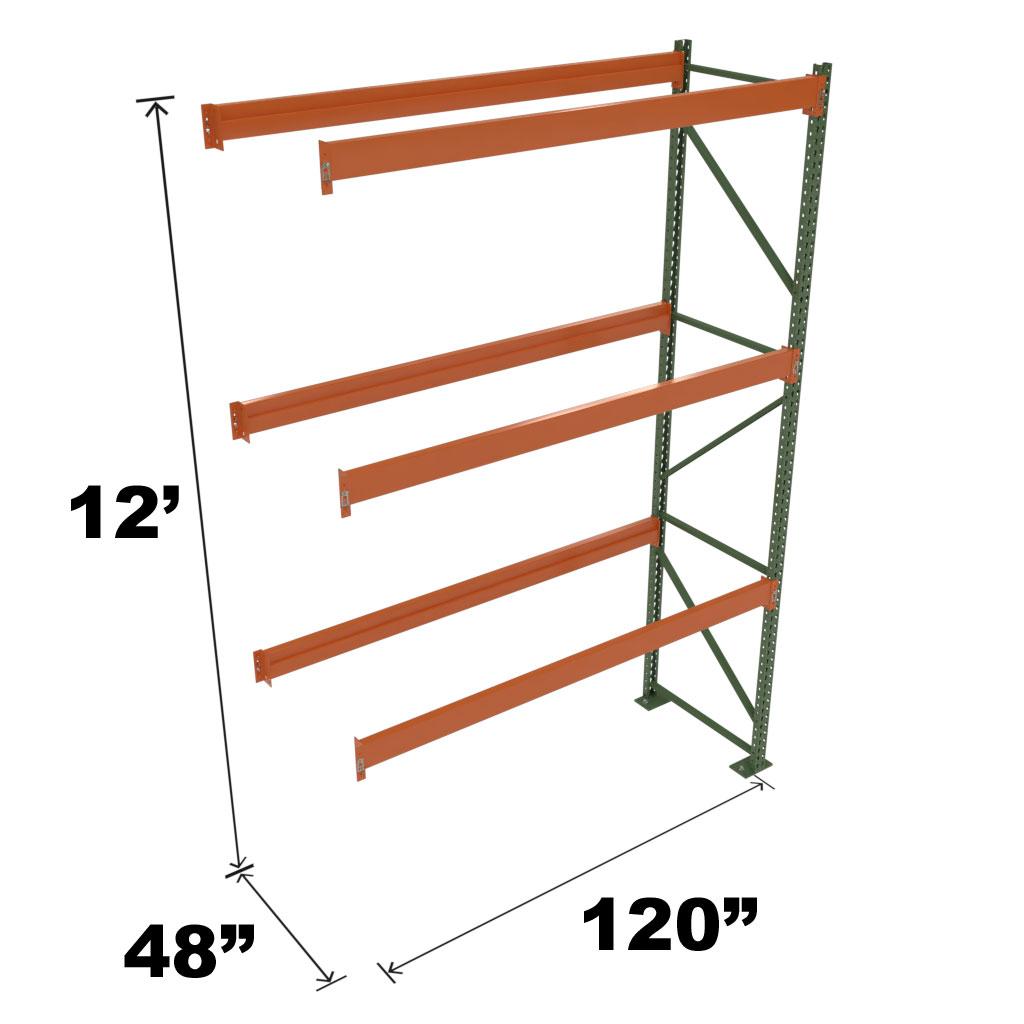 Teardrop Storage Rack Addon without Deck 120" x 48" x 12'