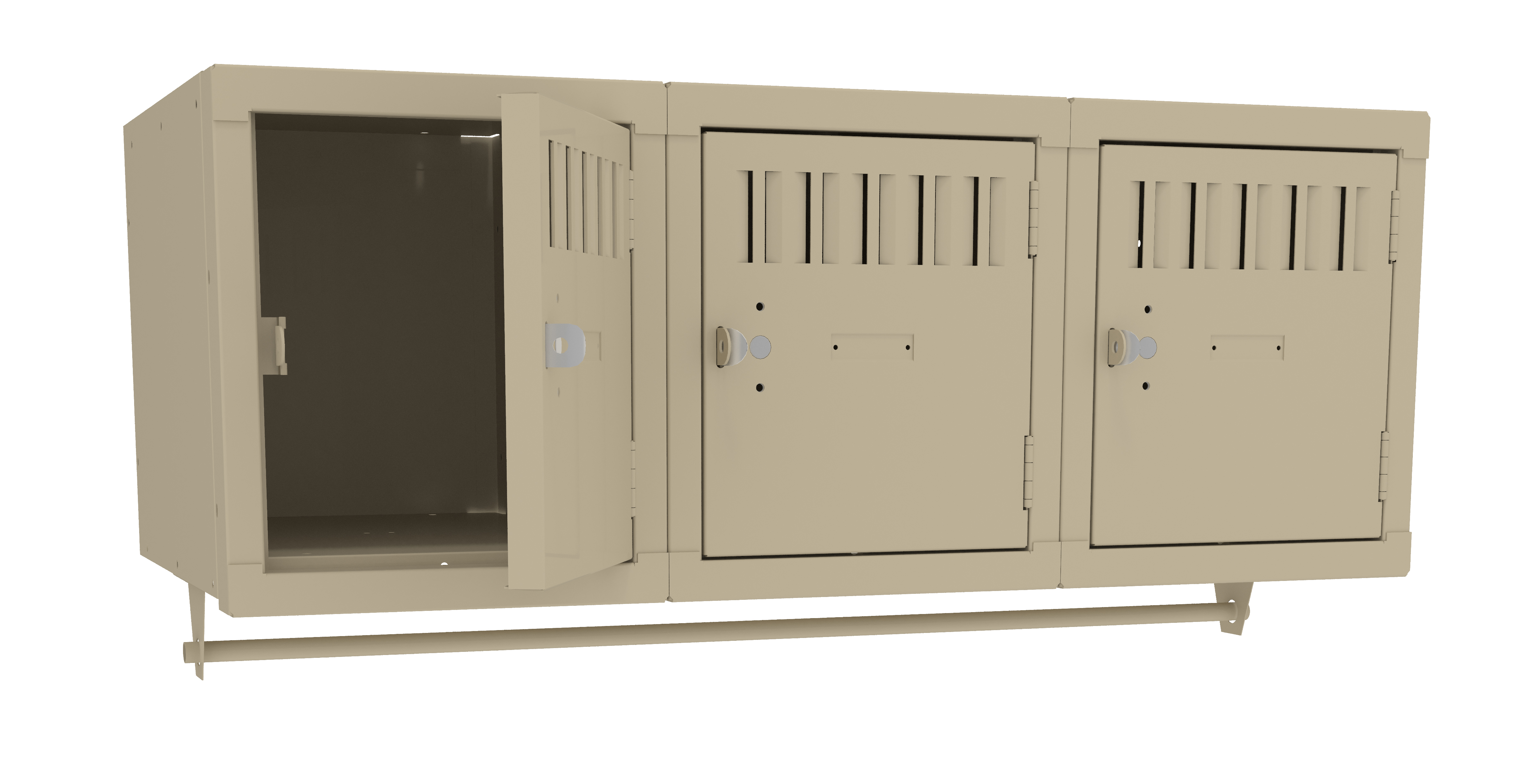 3 Person Wall Mounted Lockers