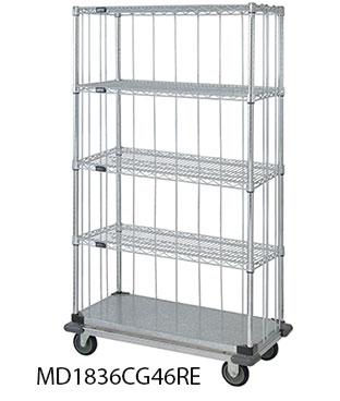 Quantum Chrome Enclosure Carts Solid Shelf