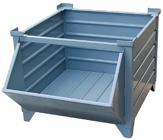 Corrugated Bulk Steel Container with Hopper Front