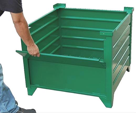 Corrugated Bulk Steel Containers with Drop Gate