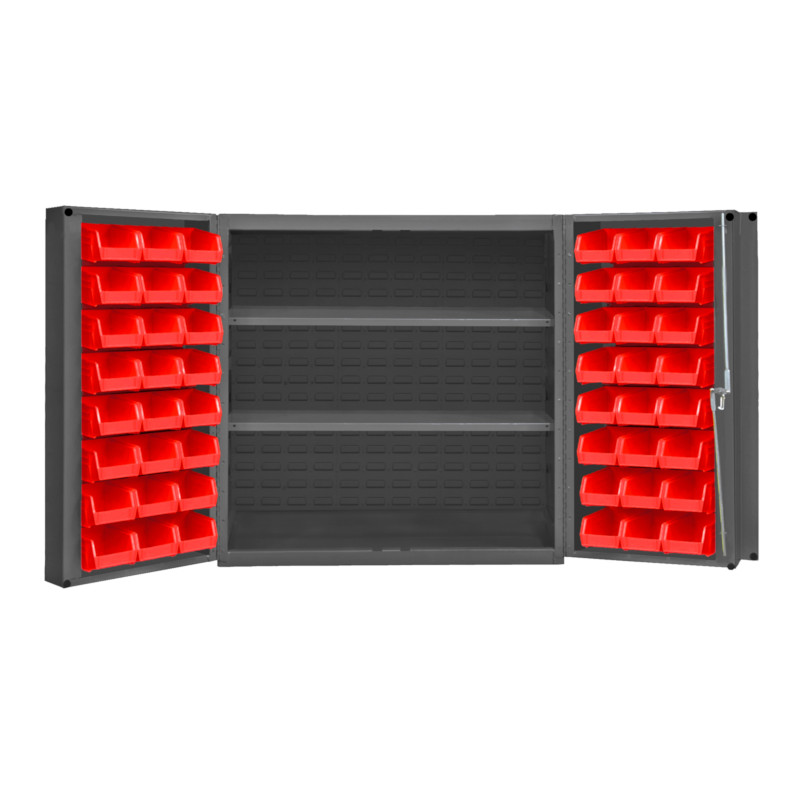 Durham Table High Cabinet with 48 Bins and 2 Shelves