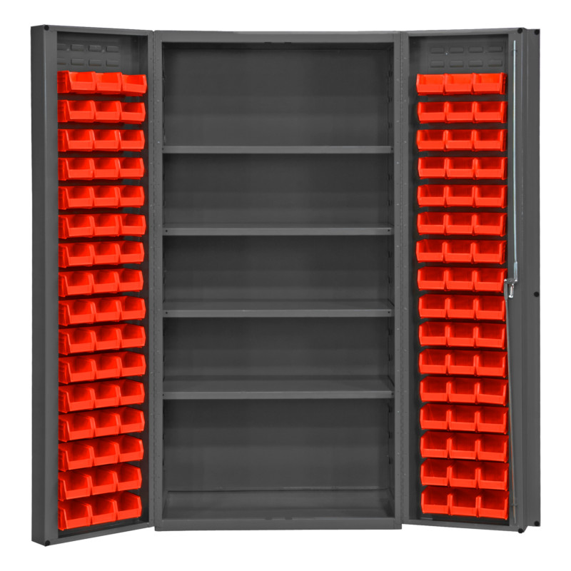 Durham Cabinet with 4 Shelves and 96 Bins