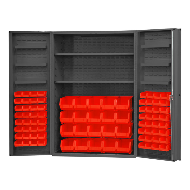 Durham Cabinet with 2 Shelves 6 Door Trays and 84 Bins
