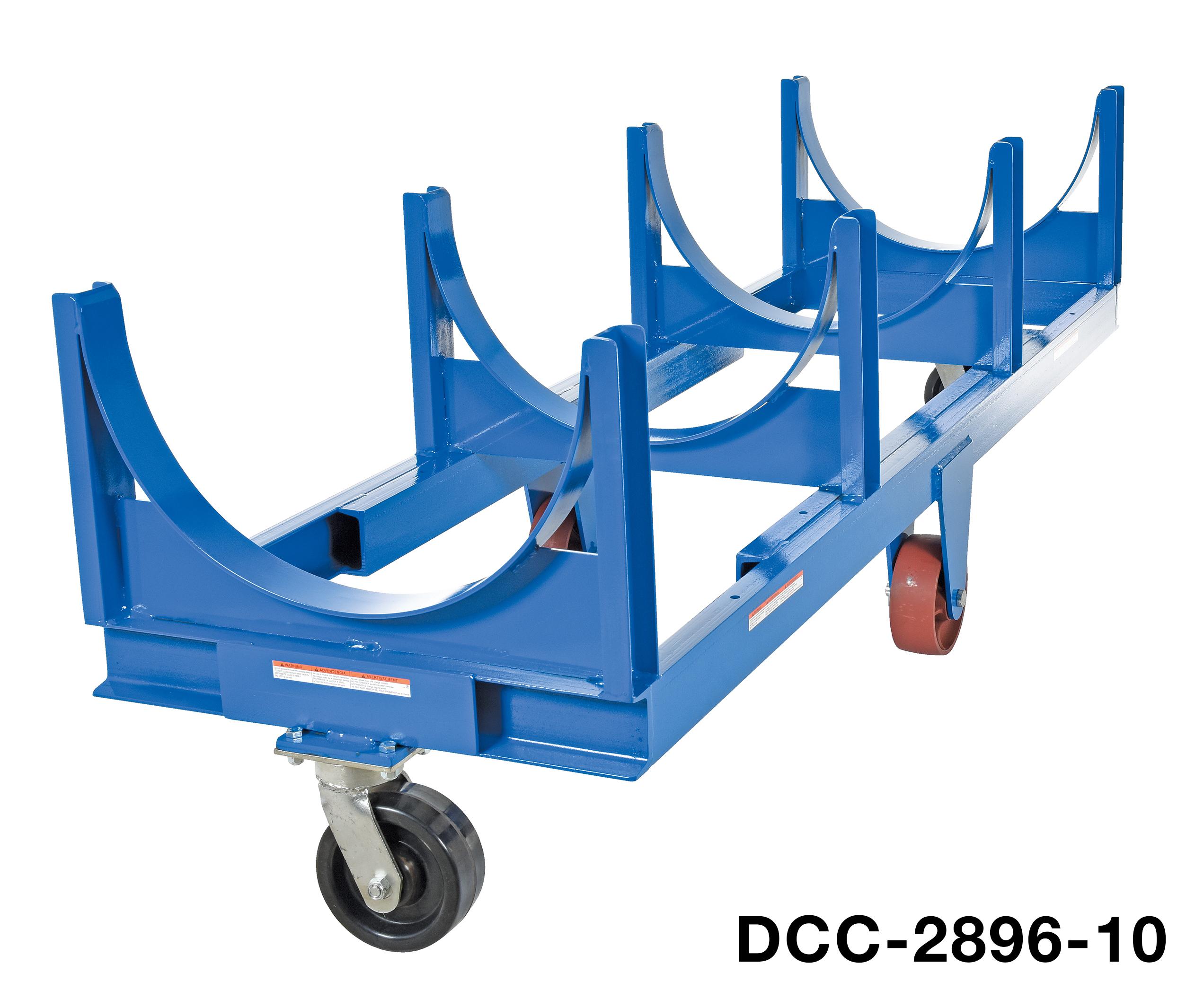 4000 lb Capacity 30.375 x 30.6875 Vestil DCC-80 Steel Heavy Duty Cradle Cart 