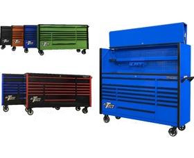 DX Series 72" 17 Drawer Roller Cabinets & Extreme Power Workstation Hutches