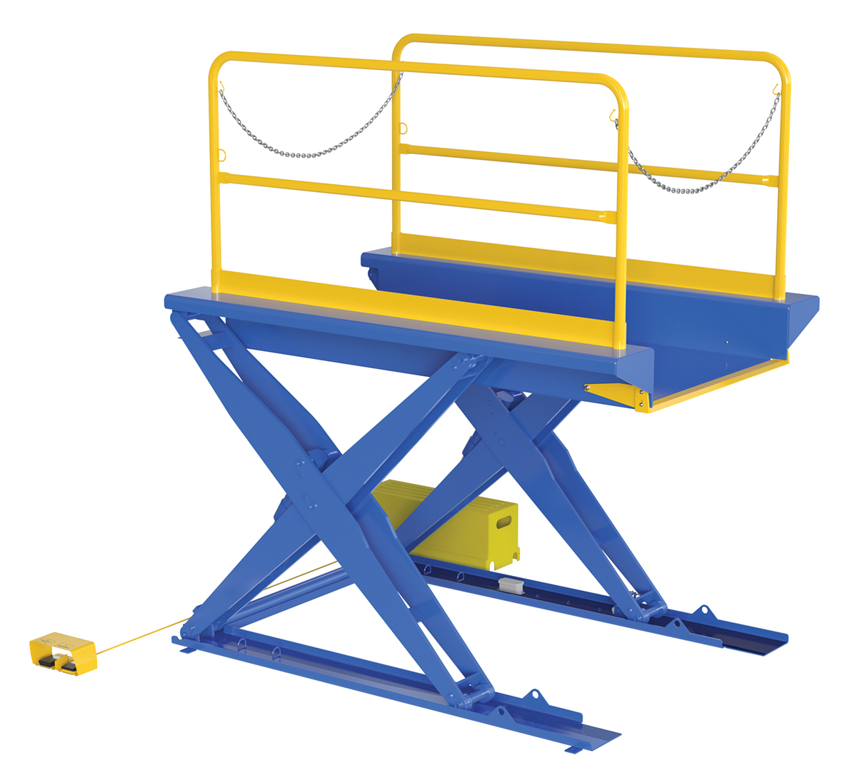 EHLTG-4484-3-54 Ground Lift Scissor Table with Handrails