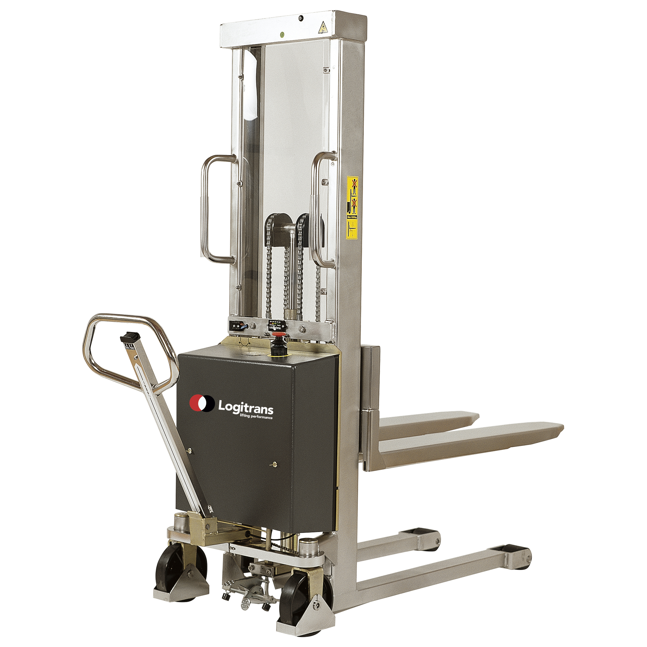 Stainless Stacker, INOX w/Fixed Carriage (Electric Lift/Electric Push) 