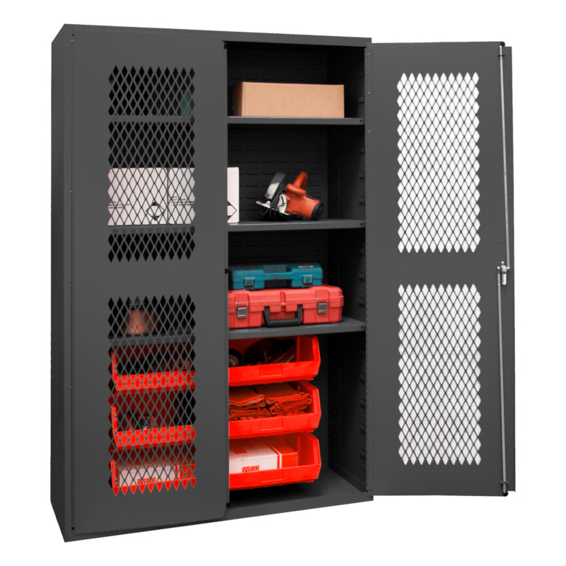 Durham Ventilated Cabinet with 3 Shelves and 6 Bins