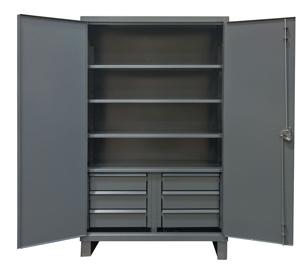 Durham Extra Heavy Duty 6 Drawer Cabinet with 4 Shelves Model No. HDCD246078-6B95