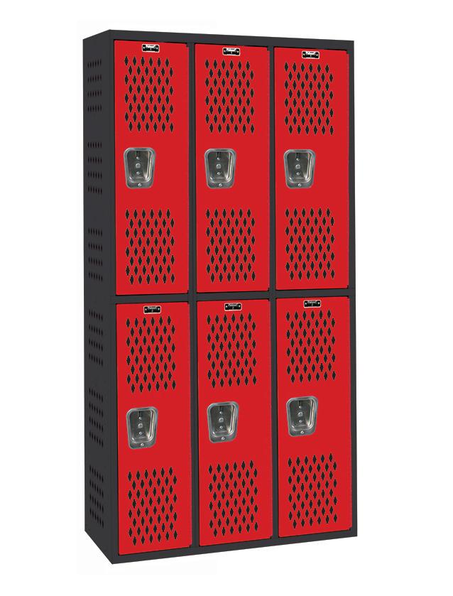 Gym and P.E. Lockers - Double Tier 3-Wide