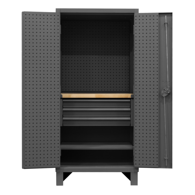 Durham 12 Gauge Cabinet with 1 Shelf and 3 Drawers