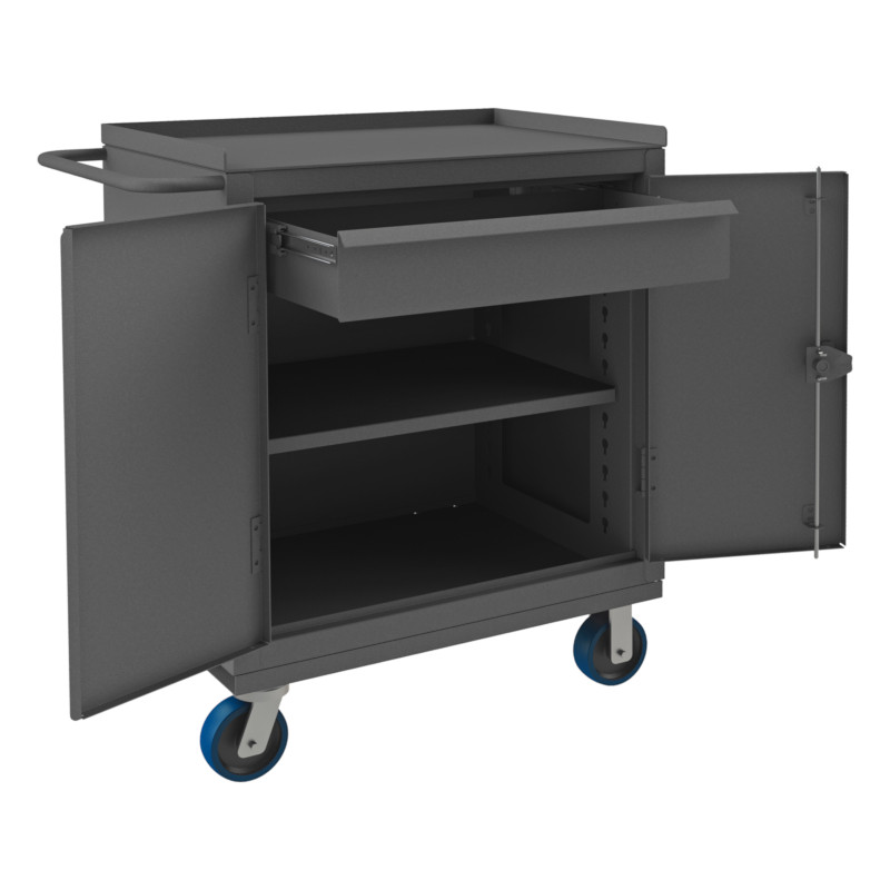 Durham Heavy Duty Mobile Bench Cabinet with 1 Shelf