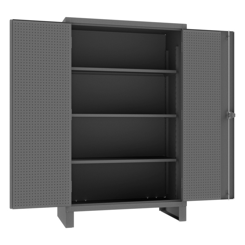 Durham 12 Gauge Pegboard Cabinet with 3 Adjustable Shelves