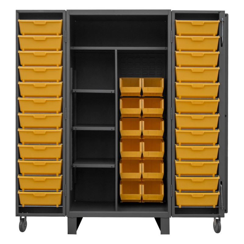 Durham 12 Gauge Cabinet with 4 Shelves and 36 Bins