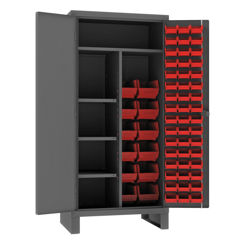 Durham Maintenance Cabinets with Hook-On Bins and Shelves