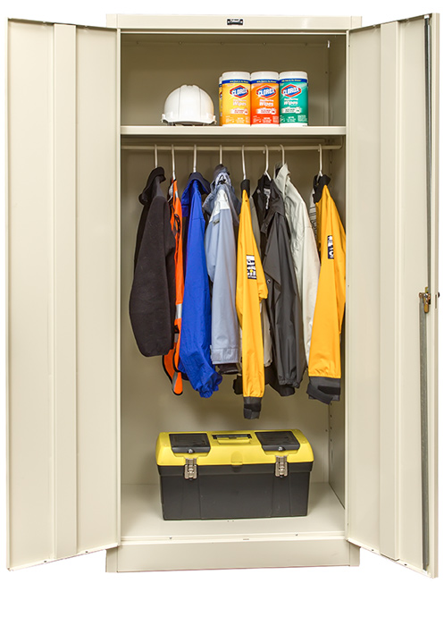 445W24 Solid Door Commercial Wardrobe Storage Cabinets 48" x 24" x 72"