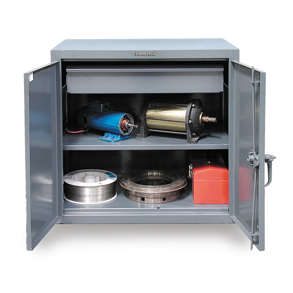 Industrial Counter Height Cabinet with Drawer