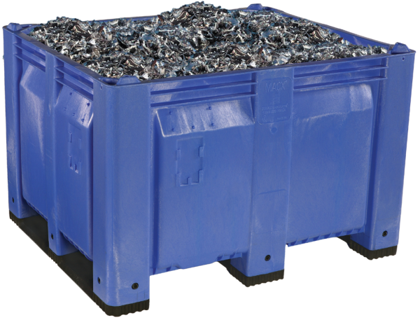 MACX Solid Container with Solid Side and Base Blue
