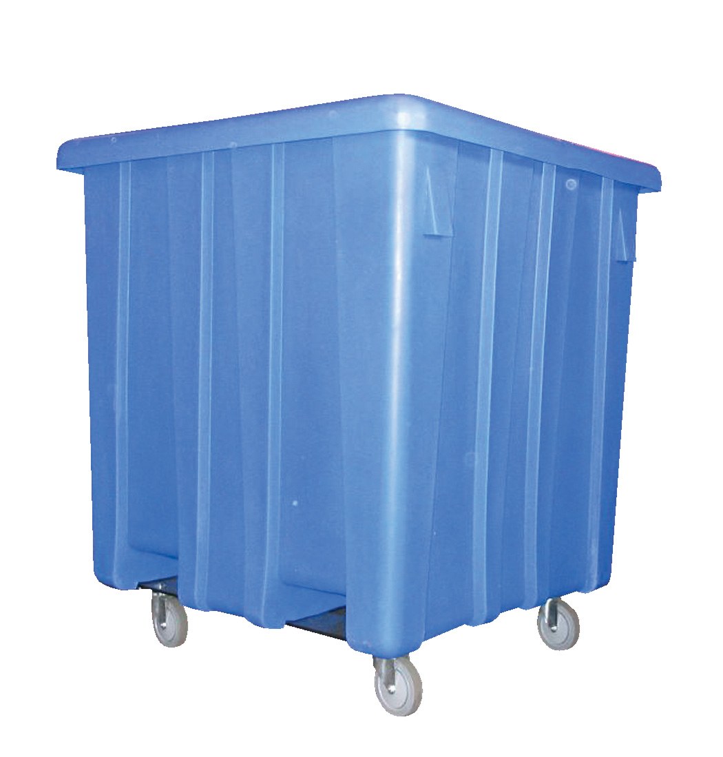 MHBC-4444-5C-CB Blue Bulk Containers with Casters