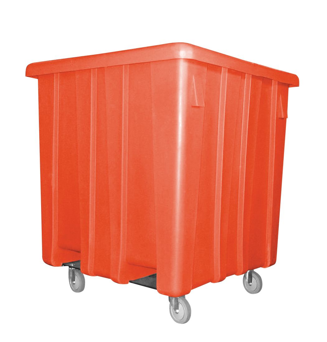 MHBC-4444-5C-O Orange Bulk Containers with Casters