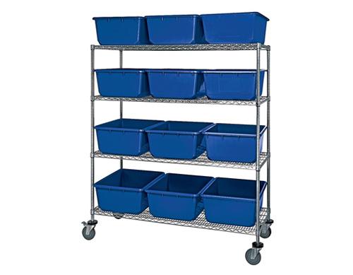 Quantum MWR4-2419-9 Mobile Wire Shelving System