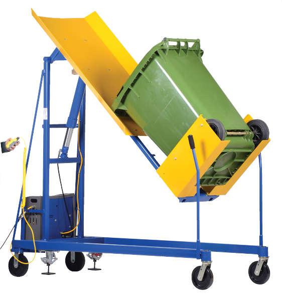 Manual and Electric Hydraulic Trash Can Dumpers