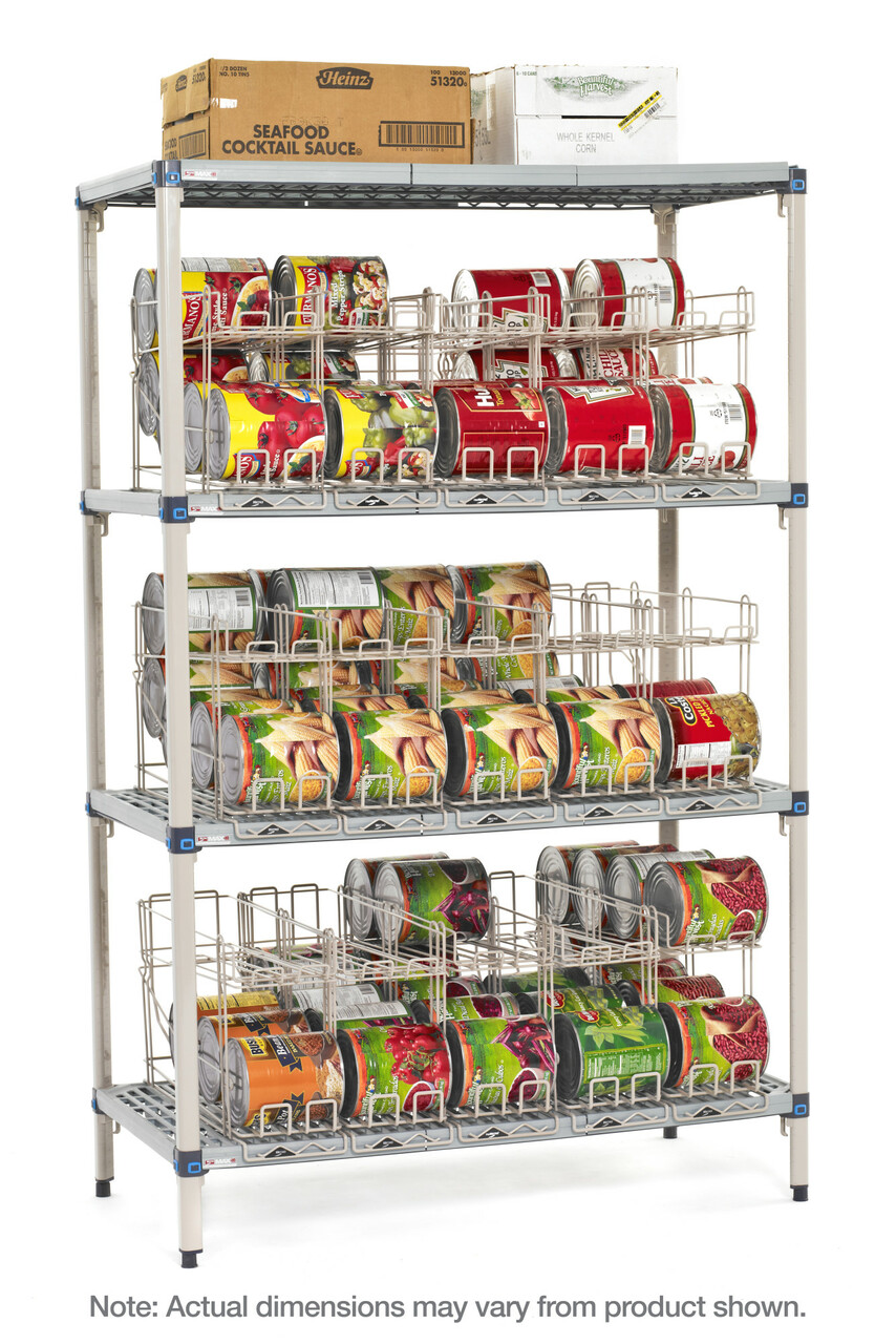 MetroMax Q Industrial Plastic Shelving 4-Shelf Can Rack Unit