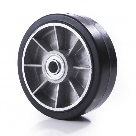 Mold-on rubber wheel