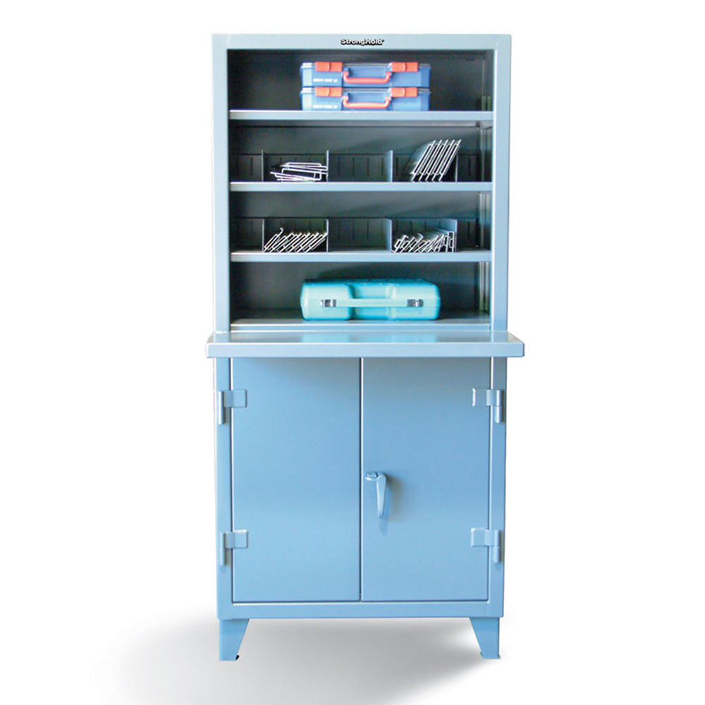 Open Shelving Unit with Lockable Storage