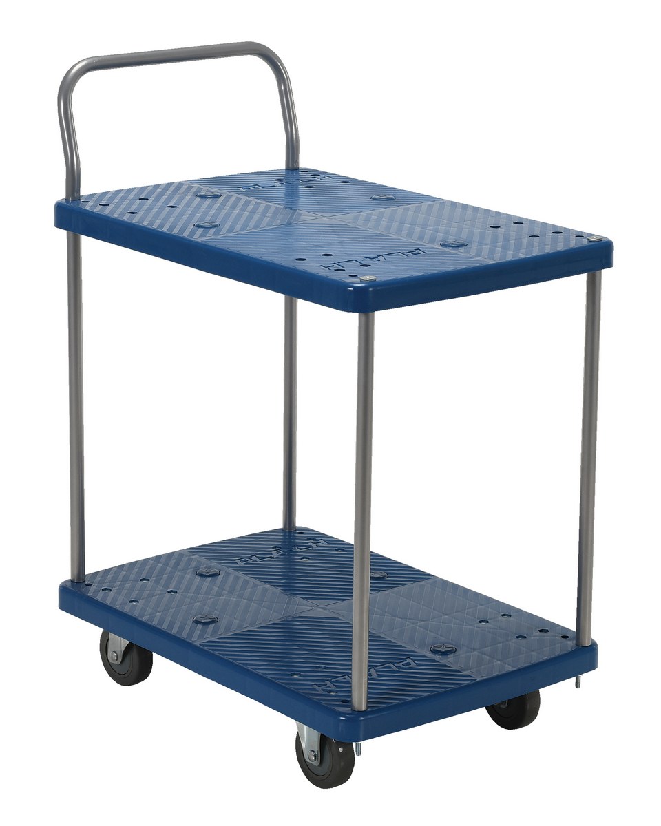 Vestil PSC-1828-2 2 Shelf Plastic Platform Carts